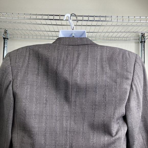 Vintage Bill Robinson‎ Men’s Gray Wool Plaid Blazer Size 36 Old Money - Picture 12 of 13